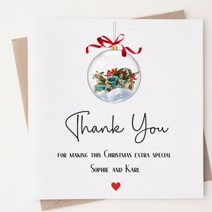Weihnachts-Dankeschön-Karte, personalisierte Weihnachts-Dankeschön-Karte, Dankeskarte, Dankeschön, dass Sie dieses Weihnachtsfest zu etwas Besonderem gemacht haben, Weihnachtskarte 2022