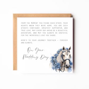 Personalised Wedding Day Card for Couple - Wedding Congratulations Card - Wedding Day Gift - On Your Wedding Day Card - Happy Wedding Day