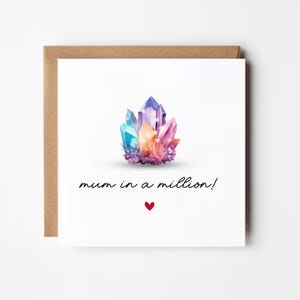 Mama in einer Million Muttertag für Mama Geburtstagskarten, Mama in einer Million Geburtstagskarte von Tochter, niedliches Geburtstagsgeschenk für Mama, Kristallkarte