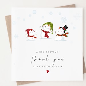 Weihnachts-Dankeschön-Karte, Frohes Neues Jahr-Weihnachts-Dankeschön-Karte, personalisiertes Weihnachts-Dankeschön, Dankeskarte, Dankeskarte