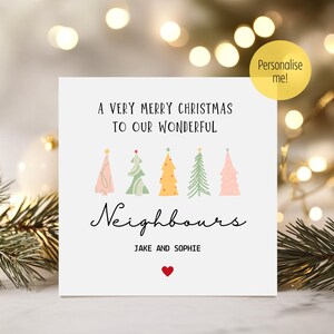 Nachbarn Weihnachtskarte, Weihnachtskarte für Nachbar, spezielle Nachbar Weihnachten, wunderbare Nachbarin von nebenan, personalisierte Nachbar Geschenk