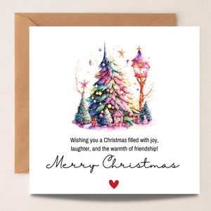 Vriend kerstkaart, kerstkaart voor speciale vriend, kerstkaart voor Bestie, vrienden kerstkaart, Merry Christmas vrienden