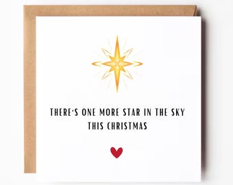 Christmas Bereavement Card: Loss Sympathy, Star Memorial