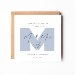 Personalised Wedding Day Card for Couple - Wedding Congratulations Card - Wedding Day Gift - On Your Wedding Day Card - Happy Wedding Day
