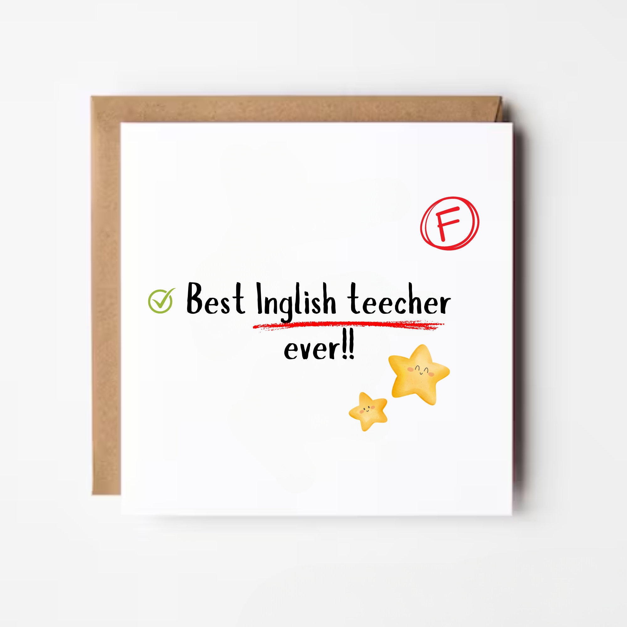 Old English Co. Jolie Carte De Remerciement Pour Professeur – « Thanks For Helping Me To Grow » Arrosoir Et Carte De Fin D'année Pour Enseignant, Mentor, Tuteur | Intérieur Vierge Avec