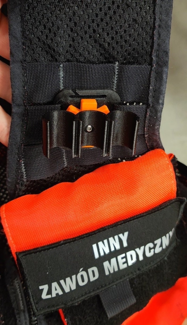 Syringe holder for molle system - carbon fiber nylon FDM printed image 2