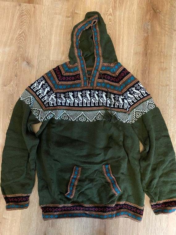Alpaca Sweater Baja Hoodie Wool Hoodie Chompa Peruvian Jumper