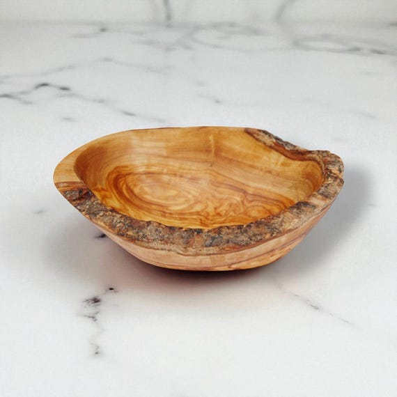 Rustic Live Edge Olive Wood Snack Bowl| Handmade Olive Wood Bowl| Rustic Snack Bowl For Chips, Fruit, Candy and More| Housewarming Gift