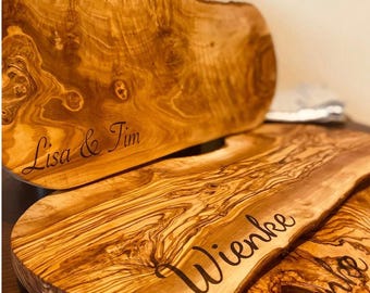 Olive Wood Cutting Boards | Customizable Cutting Board Set| Olive Wood Cutting Boards Olive Wood Charcuterie Boards| Wedding Gift