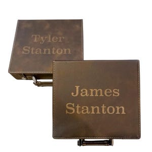 Custom Leather Poker Set | Personalized Poker Chip Case with Engraving | Luxury Game Night Gift | Groomsmen or Executive Gift