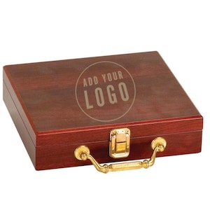 Custom Wooden Poker Set (100 Chips) | Engraved Poker Gift Box | Personalized Game Night Set | Groomsmen or Bachelor Party Gift