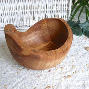 Rustic Live Edge Olive Wood Snack Bowl| Handmade Olive Wood Bowl| Rustic Snack Bowl For Chips, Fruit, Candy and More|