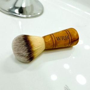 Badger Hair and Hand-turned Olive Wood Shaving Brush| Perfect Gift For Dads, Boyfriends, Husbands and More| High End Face Shaving Brush