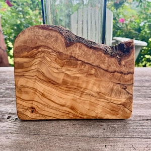 Custom Live Edge Rectangle Olive Wood Cutting Board| Blank or Engraved| Company Logos, College Logos, Images, Words & More!| Corporate Gift