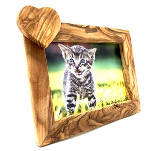 Rustic Olive Wood Picture Frame| Handmade Wooden Picture Frame| 4 x 6 Wooden Picture Frame With Stand| Natural Wood Picture Frame