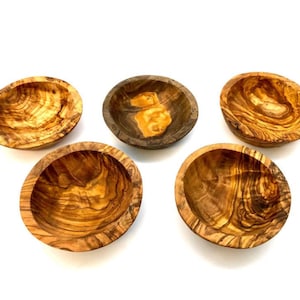 Olive Wood Pinch Bowls| Small Olive Wood Bowls| Spice Bowls| Salt Bowl| Decorative Bowls| Handmade Wooden Bowls| Housewarming Gifts
