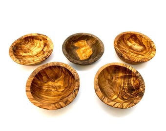 Pinch Schalen aus Olivenholz| Kleine Olivenholzschalen| Gewürzschalen| Salzschale | Dekorative Schüsseln | Handgemachte Holzschalen | Einweihungsparty Geschenke