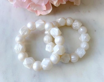 PEARL BABY ACCESSORY | Pearls for Baby | Silicone Beads | Baby Gift | Baby Shower Gift | Baby Sensory Toy | Baby Girl Gift | Newborn Gift