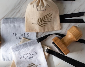 Custom Logo Stamp for Fabric and Clothes, Custom Rubber Stamp for Cotton Bags Tea Towels and Textiles, Business Stamp, Large Custom Stamp