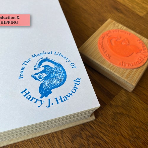 Smiling Books Ex Libris Rubber Stamp Book Stamp Gift for Etsy