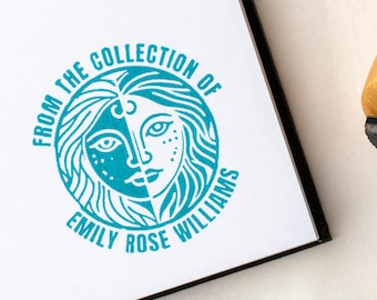 Custom Ex Libris Book Stamp: Whimsical Gothic Design - From the Library of