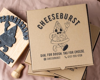 Custom Logo Rubber Stamp, Business Stamp for Boxes and Mailers, Small & Large Custom Stamp, Personalized Wedding Favors, Kraft Box Stamp