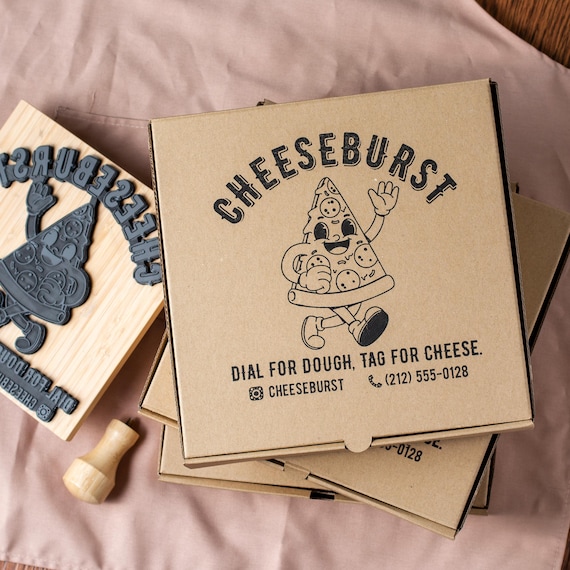 Custom Logo Rubber Stamp, Business Stamp for Boxes and Mailers, Small & Large Custom Stamp, Personalized Wedding Favors, Kraft Box Stamp