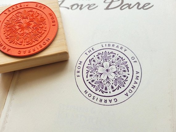 Personalized From the Library of Book Stamp/self Inking Stamp/custom Book  Belongs to Stamp/ex Libris/teacher Gift/gift for Book Lover 