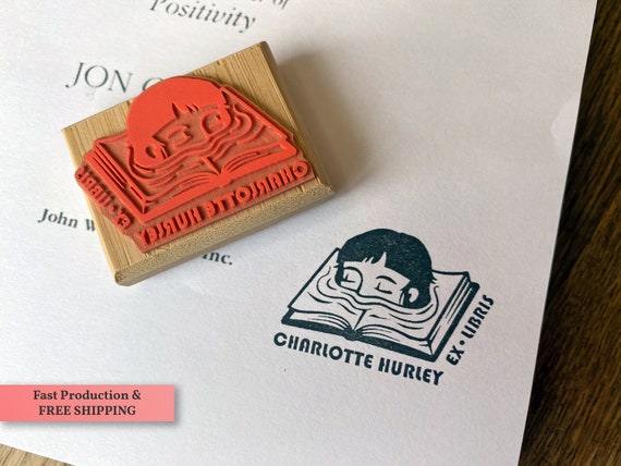 Personalized From the Library of Book Stamp/self Inking Stamp/custom Book  Belongs to Stamp/ex Libris/teacher Gift/gift for Book Lover 