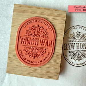 Personalized Custom Red Rubber stamp YOUR Logo/ Art or Drawn by Us