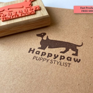 Custom Logo Stamp, Personalized Business Logo Stamper for Paper Bag, Custom Dog Portrait Stamp, Branding Rubber Stamps, Large Custom Stamp