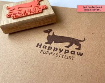 Custom Logo Stamp, Personalized Business Logo Stamper for Paper Bag, Custom Dog Portrait Stamp, Branding Rubber Stamps, Large Custom Stamp