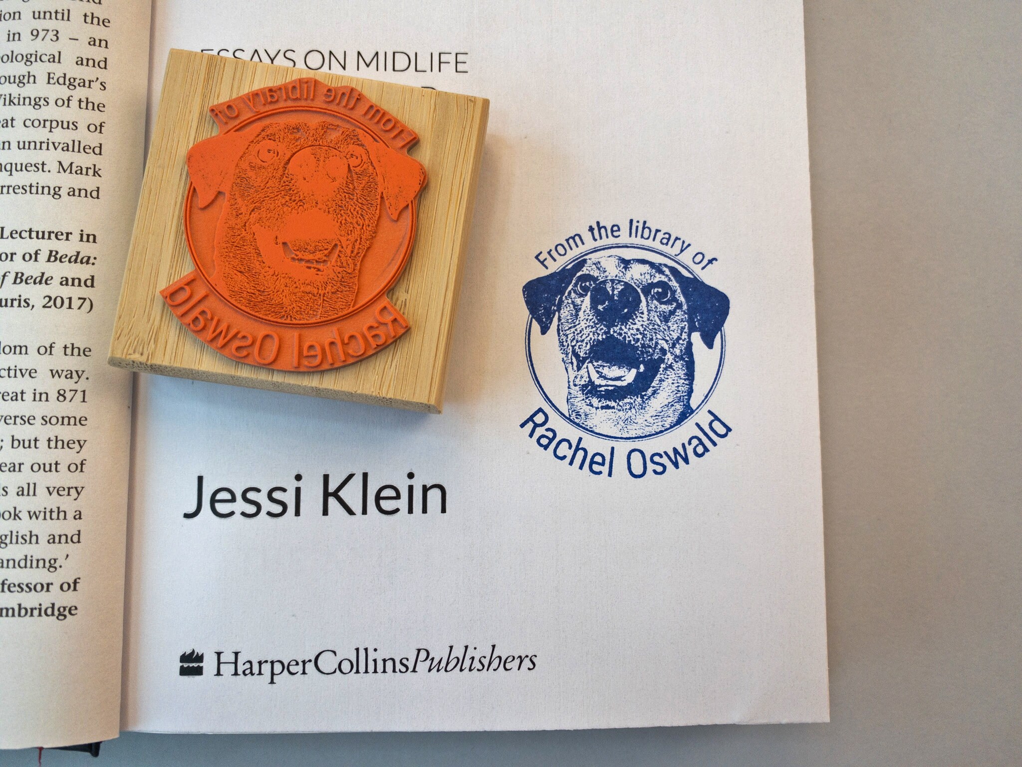 Personalized Custom Pet Portrait Library Stamp - Unique Dog Cat Ex Libris Rubber Stamp - Ideal Gift for Book Lovers