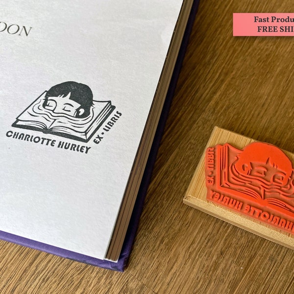 EX LIBRIS - Custom Book Stamp - Personalized Library Stamp - Book Lover Gift - From The Library Of Stamp - Custom Name Stamp