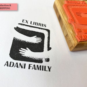 Aangepaste boekstempel - EX LIBRIS - boekstempel gepersonaliseerd met naam - cadeau boekenliefhebber - unieke bibliotheekstempel