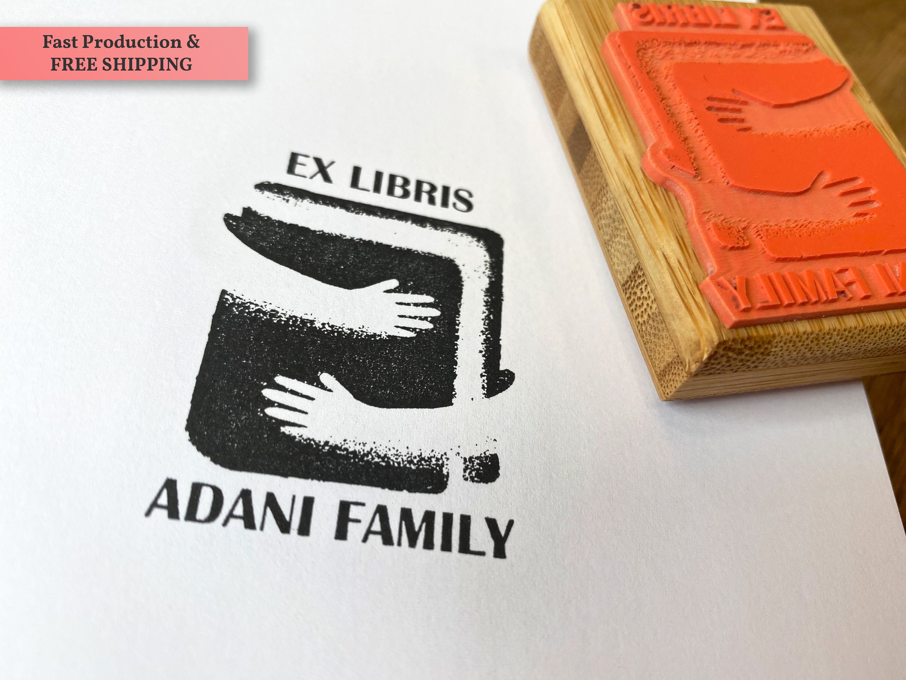 Custom Book Stamp - EX LIBRIS - Book Stamp Personalized With Name - Book Lover Gift - Unique Library Rubber Stamp