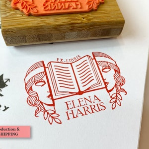 from The Library of | Ex Libris | Mountain Book Stamp | This Book Belongs  to Personalized Library Stamp | Custom Library Stamp | Monogram Rubber