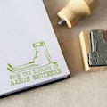Custom Ex Libris Book Stamp, Cute Sitting Frog, Personalized Library Rubber Stamper with Ink Pad, Book Lover Bibliophile Gift for Him or Her product logo