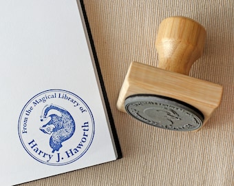 Custom Book Stamp - EX LIBRIS Stamp - Stamp for Books - From the Library Of - Cute Personalized Library Stamp - Book Lover Gift for Her