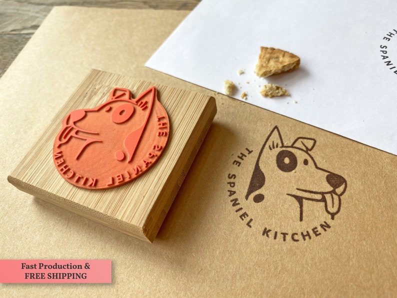 Custom Round Logo Stamp Custom Pet Shop Stamp Personalized Etsy