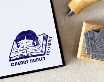 EX LIBRIS - Custom Book Stamp - Personalized Library Stamp - Book Lover Gift - From The Library Of Stamp - Custom Name Stamp