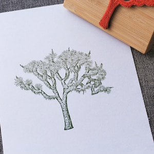 Realistische Joshua Tree-stempel, Mojave-woestijnkunst, kleine en grote woestijnthema-stempels, doe-het-zelf-stofdrukstempels, mormoonse bijbelse scène