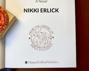 Custom Medieval Book Stamp - Personalized Library Rubber Stamp - Gothic Bookplate - Dark Academia - Best Ex Libris Name on Book Stamper