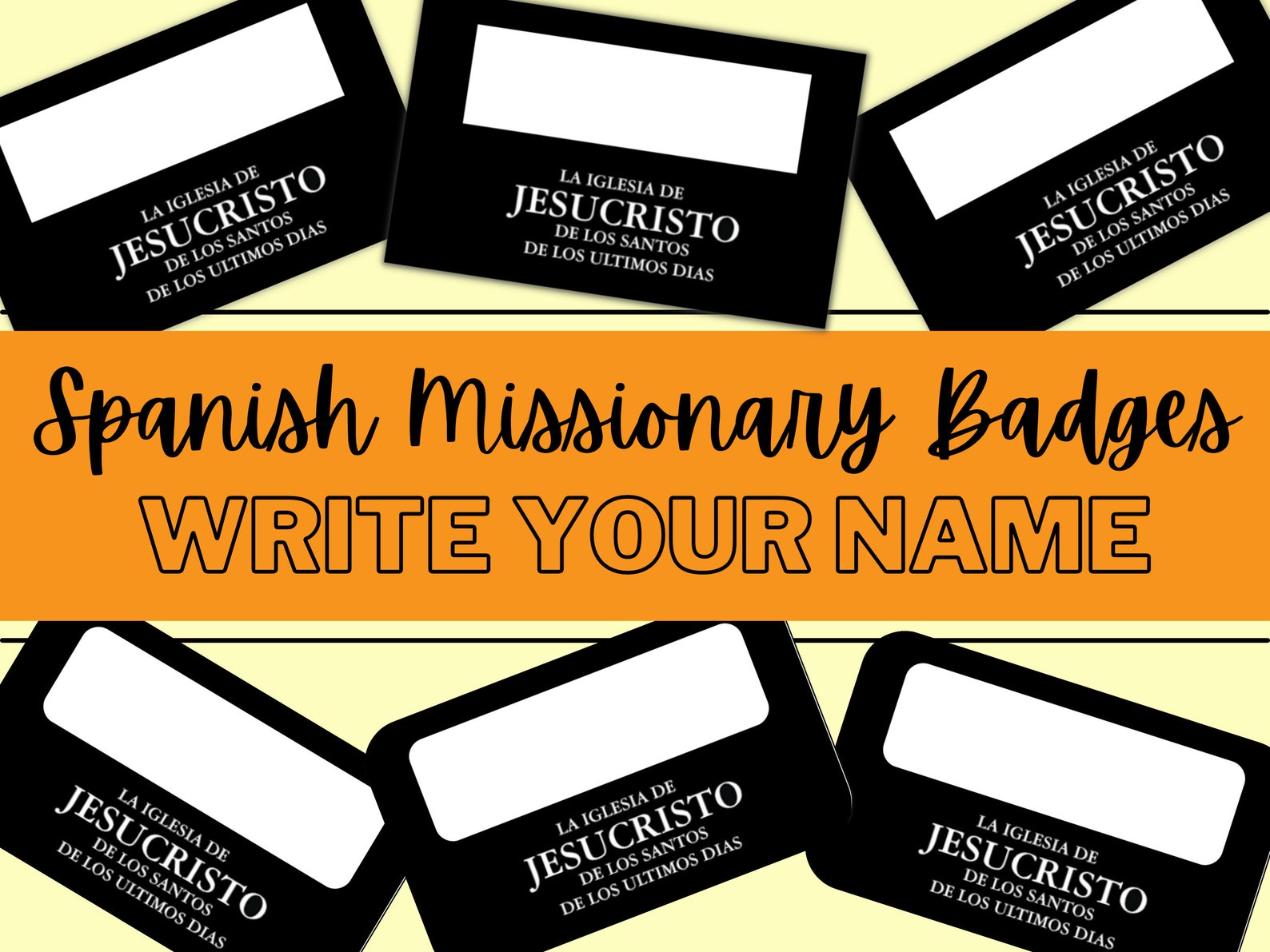 LDS Missionary Badges Write Your Name Spanish Edition Etsy