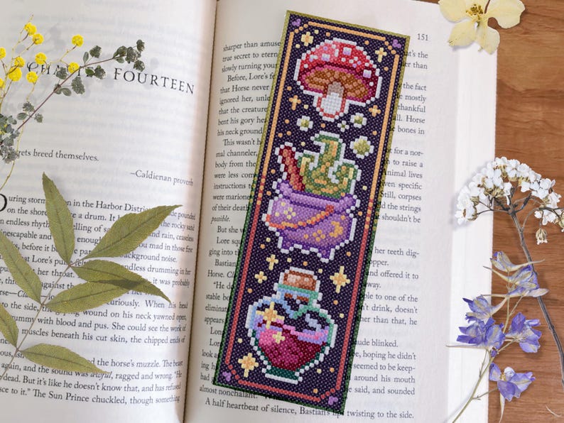 Making Potions Bookmark from Sleeping Pixels on Etsy