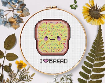 Fairy Bread Cross Stitch Pattern, Nostalgic Pixel Art (PDF Pattern)