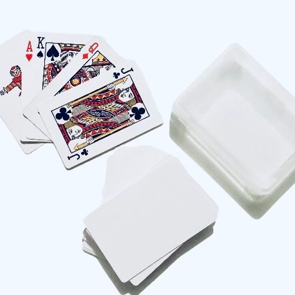 DIY Playing Cards w/box  - Sublimation, Decorate, Create, Blank Cards, Crafts, Make Photo Cards, Make custom personalized  playing cards