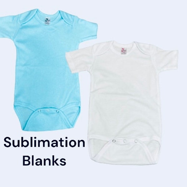 Sublimation Baby onesie t-shirt (2 colors available) - Sublimation Blank - DIY Customize with your own designs. Printable baby Onesie