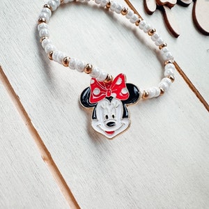 Disney Jewelry, Minnie Mouse Bracelet, Personalized Bracelet,Custom Bracelet,Arm Candy,Disney Bracelet