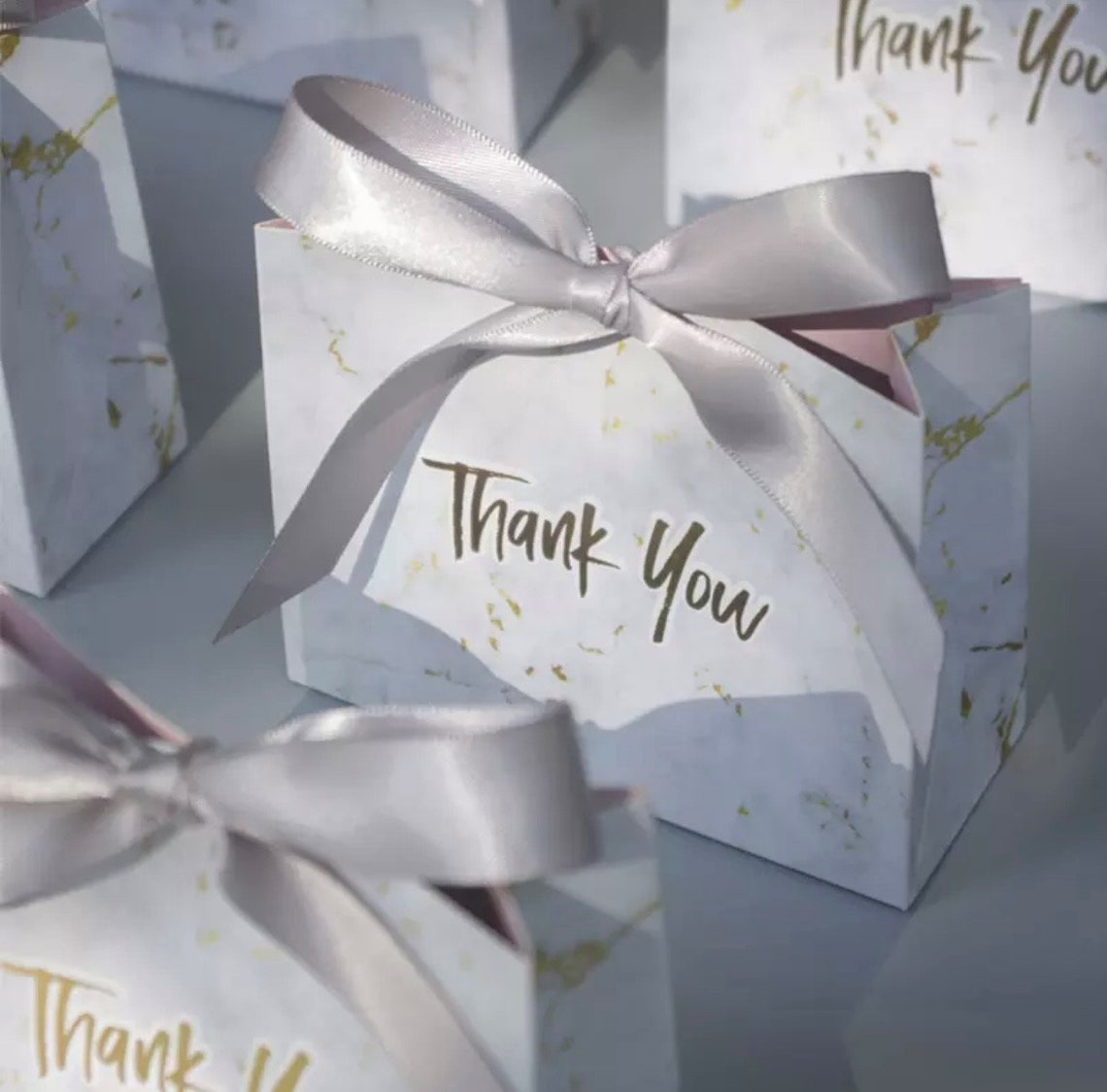 Mini Grey Marble Gift Bag Box for Party Baby Shower Paper Chocolate Boxes Package/Wedding Favours candy Boxes